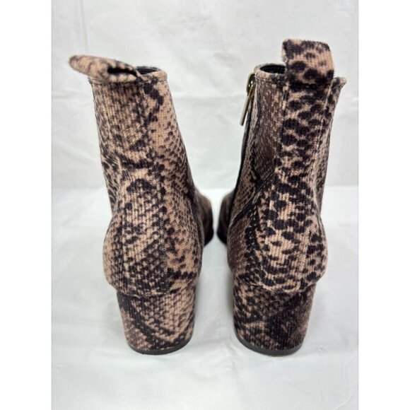 Scoop NYC Faux Snakeskin Print Ankle Boots Women's Size 6 - Picture 3 of 12